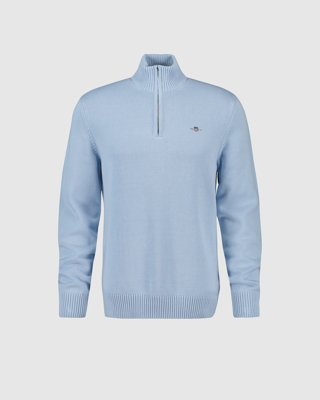 GANT - Bomullsgenser med half-zip til herre toy blue