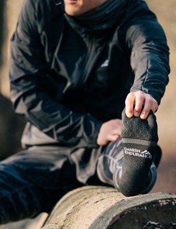 Danish Endurance Long Distance Running Socks 3-Pack - Black - 39-42