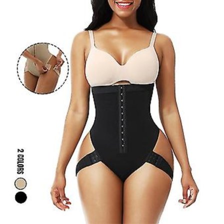 Cuff Tummy Trainer Femme Exceptional Shapewear 2-in-1 Korkeavyötäröinen Lantionnostohousut (4XL Musta)