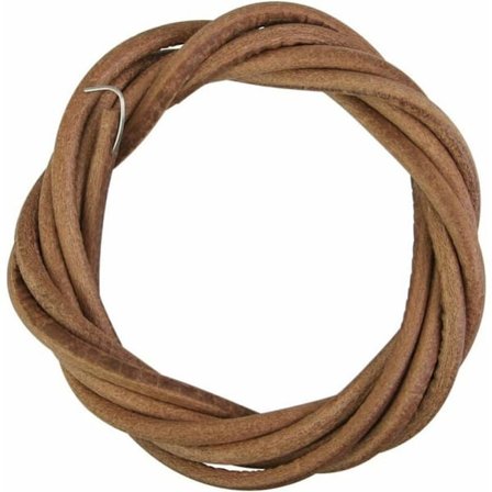 180 cm gammalt lädersymaskinsbälte, massivt halkfritt bälte med hål