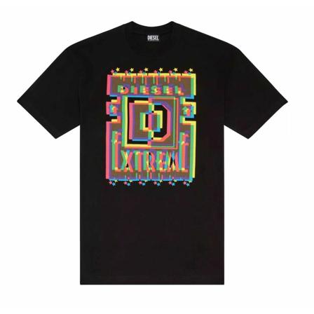 Diesel, T-Shirts Zwart, Heren, Maat:M