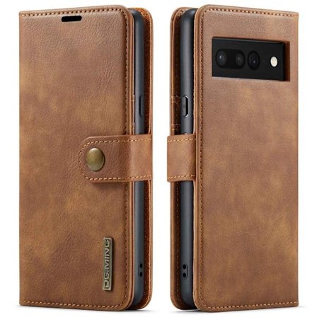 DG.MING 2-in-1 Magnet Wallet Google Pixel 7 Pro Cognac