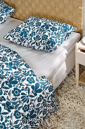 Jotex - Dekbedovertrek Organisch Blauw/natuurwit blauw/natuurwit - SELJA - Koop Dekbedovertrek bij Jotex