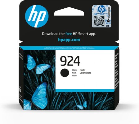 HP 924 svart originalbläckpatron, 196786147395