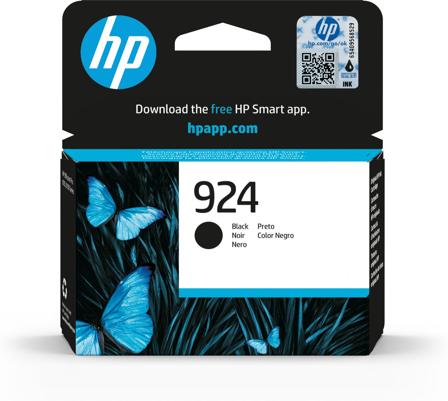 HP 924 svart originalbläckpatron, 196786147395