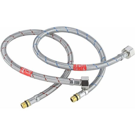 Fleksibel krantilkoblingsslanger G3/8 x M10 x 50 cm varmt og kaldt