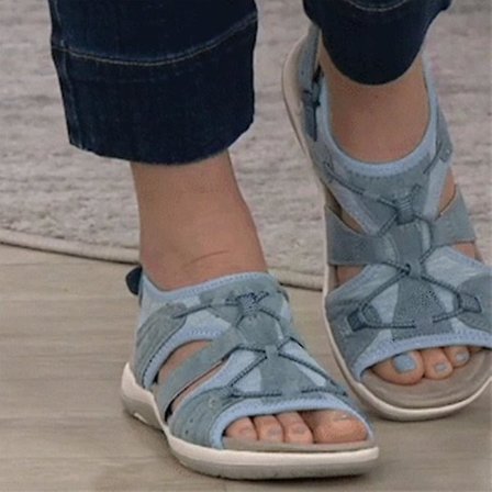 Ultrabekväma sandaler för kvinnor, sommarsandaler med fotvalvsstöd för vandring