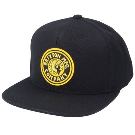 Brixton - Svart snapback Keps - Rival MP Black/Gold Snapback @ Hatstore