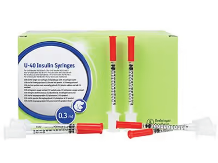 Prozinc U-40 insulin sprøyte 0,3 ml, 120 stk.