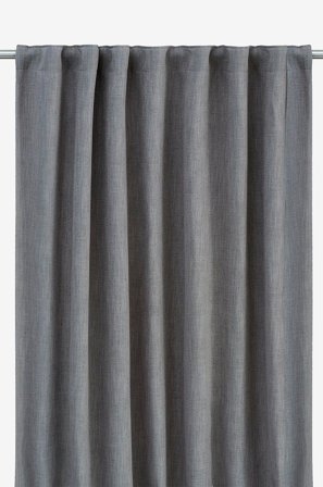 Svanefors - Gardin Sten 2-pak - Grå - Gardinfag med rynkebånd - 130X280 - Fra Homeroom
