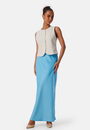 YAS - Yasdottea HW Maxi Skirt - Blue