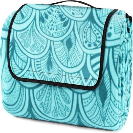 Picknickfilt 200x200cm, Vattentät Strandfilt med Handtag