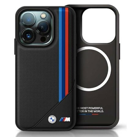 BMW Mobilskal till iPhone 16 MagSafe Meshed Tricolor Stripes - Svart
