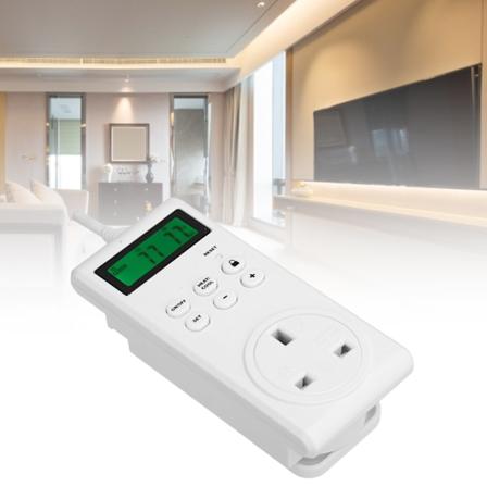 TS-3000 Lämpötilanohjain LCD-termostaatti langattomalla pistorasialla huoneen jäähdytykseen ja lämmitykseen UK 250V 13A 50Hz 3250W maksimi