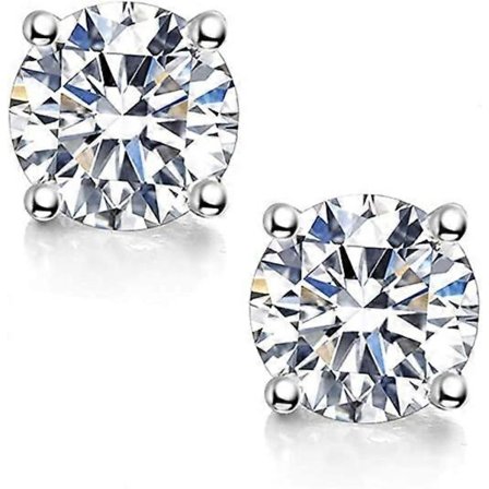 Ørestikker, Øreringe Hvidbelagt Sølv Friktionslukning til Kvinder Mænd