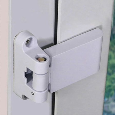 Flagdørhængsel, kraftigt PVC-dørhængsel, stål- og plastdør- og vindueshængsel, hvid[D]