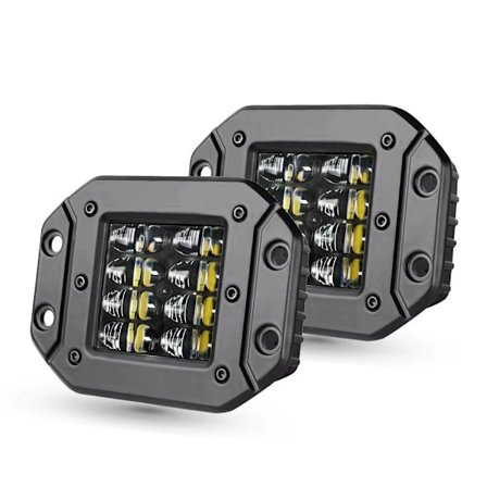 2 stk. 5-tommers innebygde arbeidslys, 24W Jeep terrengkjøretøy modifisert spotlight, ultra-sterk LED lastebil tåkelys spotlight, 6D