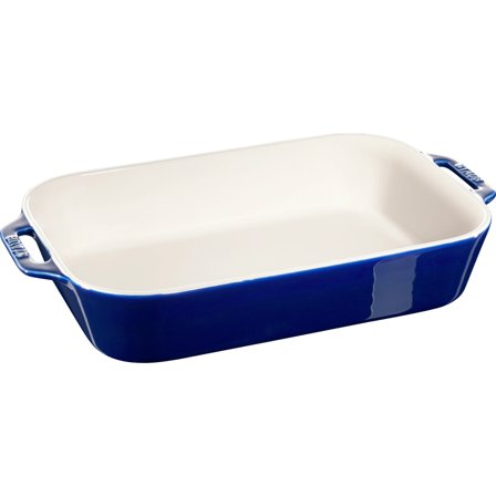 Staub Rektangulær Ovnfast Fad 34 x 24 cm Blå | KitchenOne