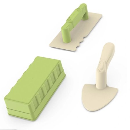 3 stk Strandlekesett Grave Sand Kit Skrape Spade