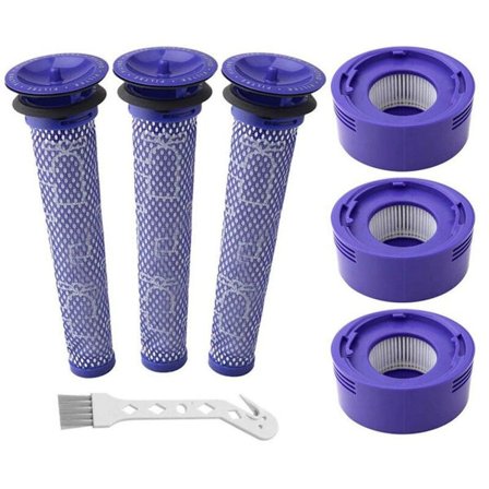 Tillbehör till Dyson V7 V8 dammsugare fram * 3 + bak * 3 + vit borste