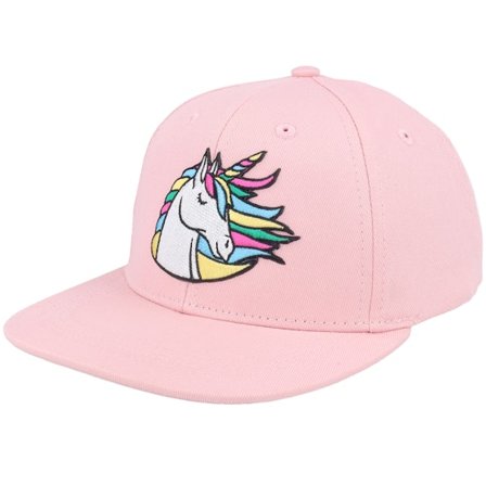 Unicorns - Rosa snapback Keps - Kids Rainbow Unicorn Patch Pink Snapback @ Hatstore