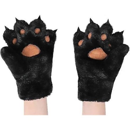 Dam Flickor Katt Björn Tass Klo Vantar Plysch Varma Vinter Djur Varg Tass Handskar Söta Fluffiga Tecknade Klo Vantar 1 Par