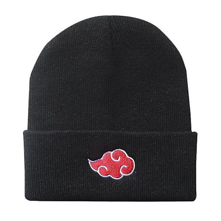 Talvi Pehmeä Neulottu Pipo Hattu Anime Naruto Akatsuki Punainen Pilvi Kirjonta Pipo_OF