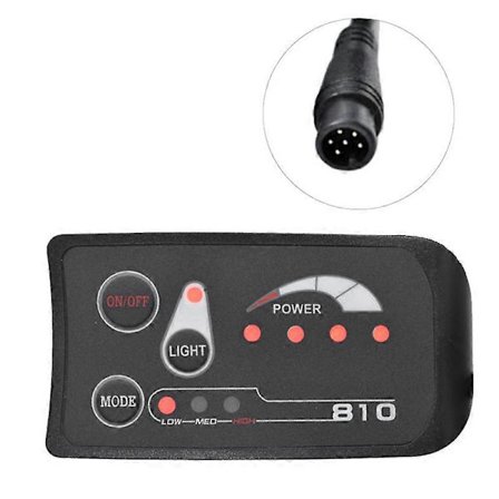 S810 E-cykel Meter LED Display IP65 36V UART Kompatibel med Elcykel Elektrisk Cykel Meter (36V)