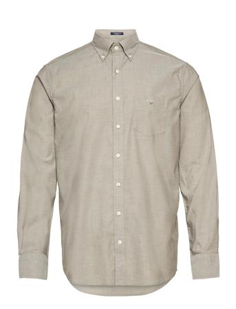 Reg Broadcloth Bd Skjorta Casual Grå GANT