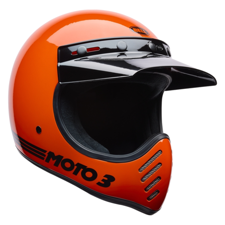 Casco MX BELL Moto-3 Naranja brillante clásico S
