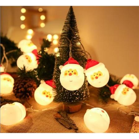 10M-60 Lamp Joulukoriste LED Joulup iv n Koristevalo Santa Snowman Valojuova (Paristok ytt inen)