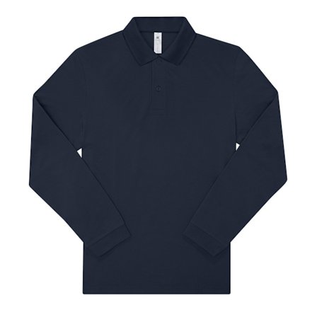 B&C Herr My Long-Sleeved Polo Shirt XL Marinblå