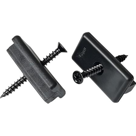 100 stk WPC-klips, 6mm plastdekkeklips for WPC/BPC-lameller, skjult festing med T-klips + skruer (svart)