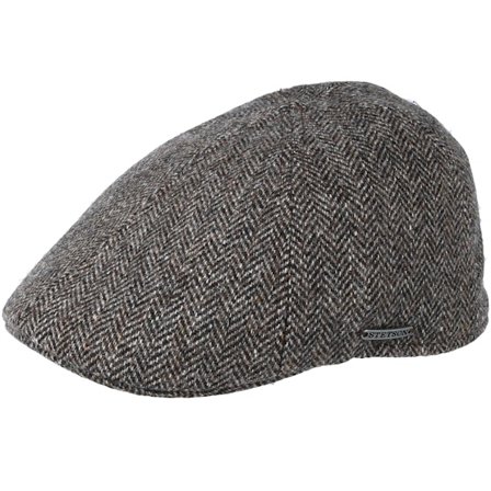 Stetson - Brown - flatcap - Cap - Texas Woolrich Herringbone Brown Flat Cap - Hatstore