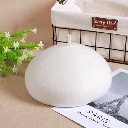 Vinter Basker Filt Enfärgad Varm Dam Mössa Klassisk Stil Basker Mössa Damhatt En Storlek