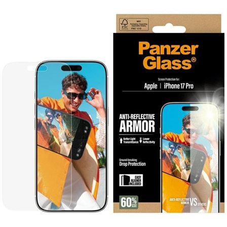 PanzerGlass Armor Anti-Reflective EasyAligner herdet glass for iPhone 17 Pro