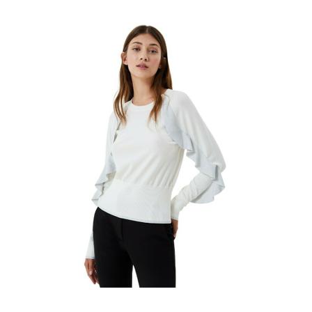 Liu Jo ECO Sweater With Volants Hvid, Dame