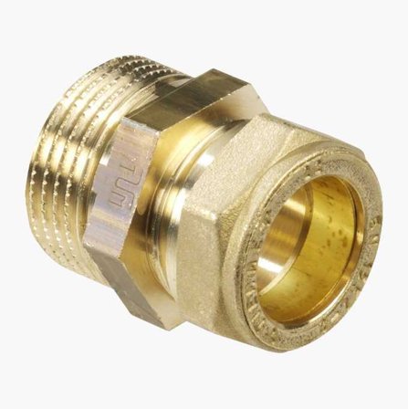 Nippel hane mässing 22 x 1"