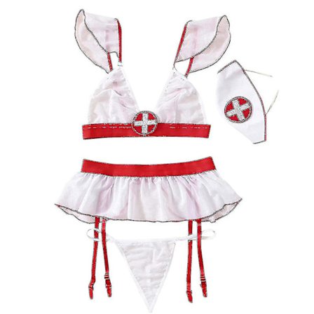 Sexy sykepleieruniform Nattklubbfest Cosplay Bryllupskostyme Pyjamas