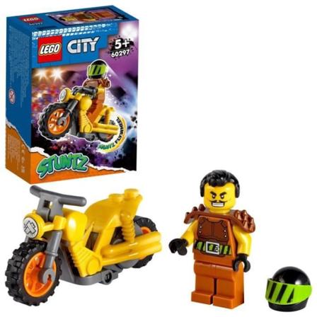 LEGO 60297 City Stuntz Demolition Stunt Motorcykel, Pull-Back leksak Motorcykel Set för barn 5+ med Wallop Figur