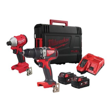 Milwaukee M18 BLPP2A3-502X Verktøysett med batteri og lader, Maskiner