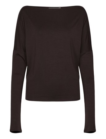 Weekday Drapy Long Sleeve Top - Black - S