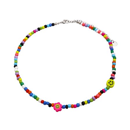 Glad Ansikte Barn Färgglada Pärlhalsband - Fest, Strumpfyllning