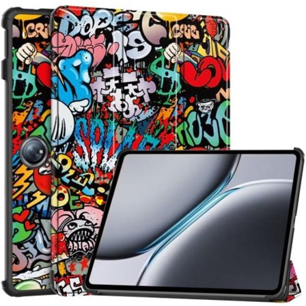 OnePlus Pad 2 Tri-fold Stand Wake/Sleep Cover -tablettikotelo - Graffiti