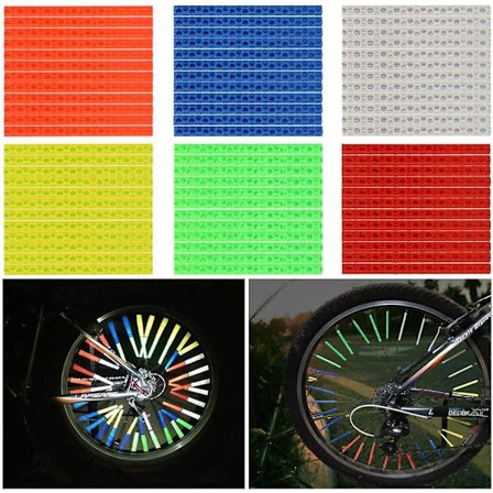 72 stk. 6 Farver Cykel Eger Dæksler Lys, Cykel Cykel Dæk Hjul Fælg Eger Rør Dæk Strip