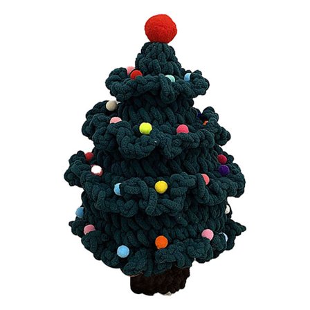 Joulukuusen virkkaussetti aloittelijoille All in One Cute Christmas Tree Knit Diy Kit Type 4