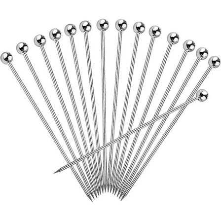 Cocktail Picks, Stainless Steel, 15 Pack