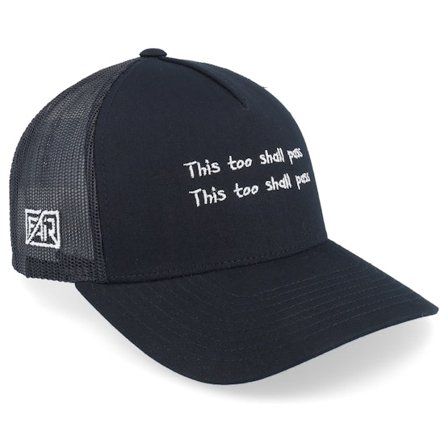Fair - Sort trucker Kasket - This Too Shall Pass Black A-frame Trucker @ Hatstore