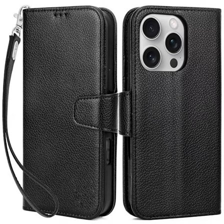 iPhone 16 Pro Max Plånboksfodral - Svart