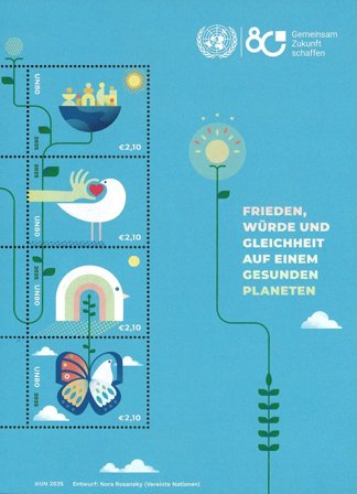 FN Wien - FN 80 år - Postfrisk miniark